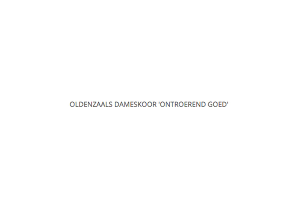 Logo Oldenzaals Dameskoor Ontroerend Goed, opdrachtgever van Suus' FotoSjop