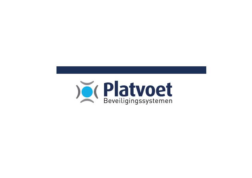 Logo Platvoet Beveiligingssystemen, opdrachtgever van Suus' FotoSjop