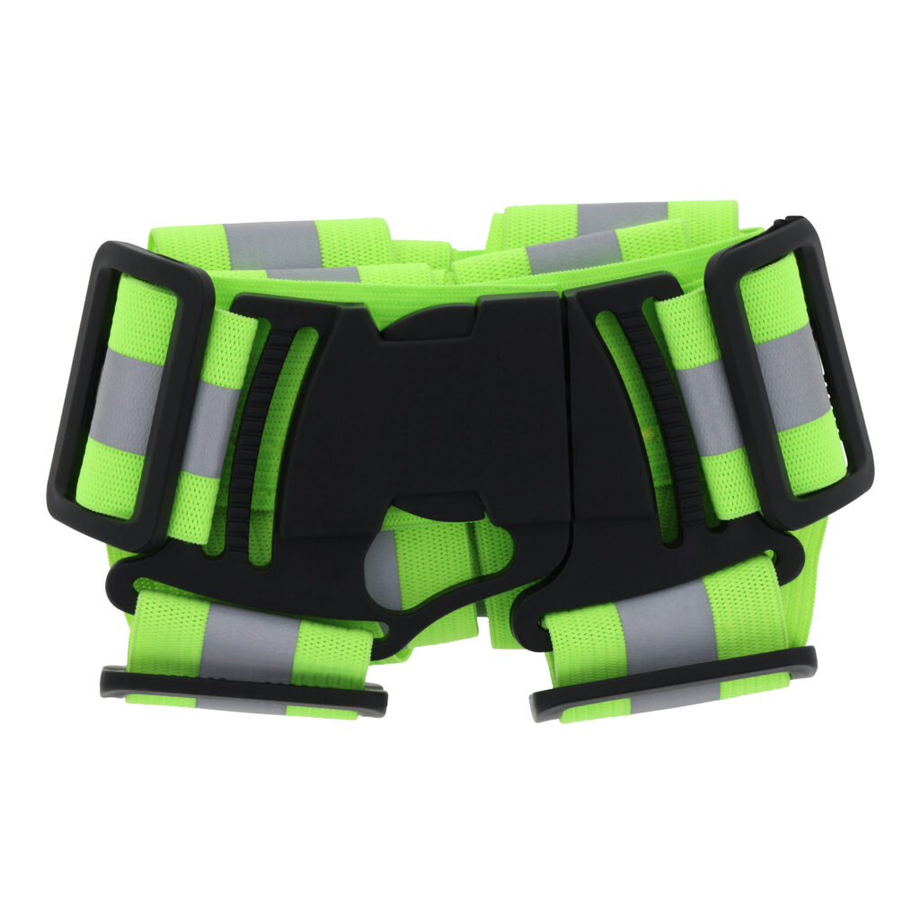 Neongroene reflecterende veiligheidsgordels, packshot