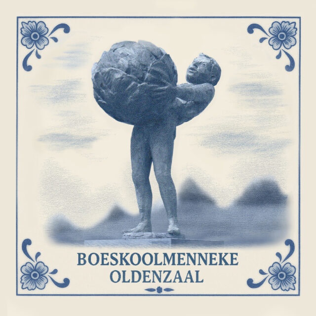 Boeskooltegel - Boeskool tegels - Oldenzaal souvenirs - Oldenzaal cadeau - Boeskool menneke - Forex tegels Oldenzaal - Wanddecoratie Oldenzaal - Iconen van Oldenzaal -