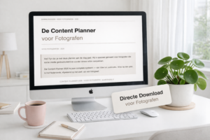 Omslag van ‘Contentplanner 2027 voor fotografen’ uit de e-school van Suus’ FotoSjop