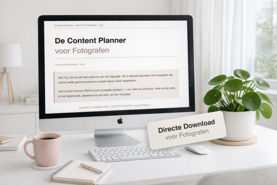 Content planner 2026 voor Fotografen - Suus' FotoSjop