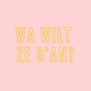 WAT WILT ZE D'AN?