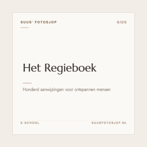 Omslag van ‘Het Regieboek’ uit de e-school van Suus’ FotoSjop