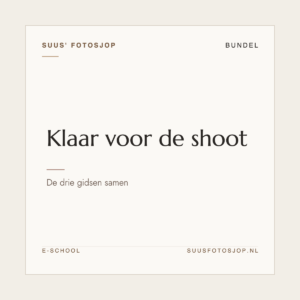 Omslag van ‘Klaar voor de shoot’ uit de e-school van Suus’ FotoSjop