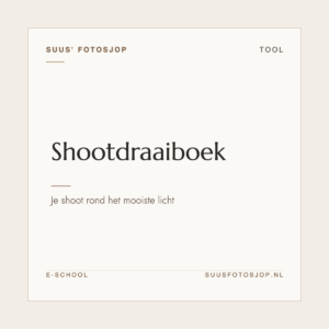 Omslag van ‘Shootdraaiboek’ uit de e-school van Suus’ FotoSjop