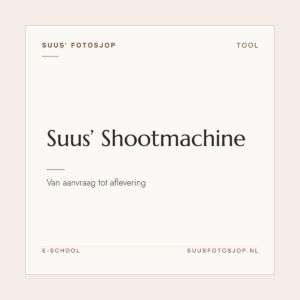 Omslag van ‘Suus’ Shootmachine’ uit de e-school van Suus’ FotoSjop